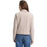 Leren Jasje - Soft Taupe Melange - Normale Overhemdkraag - Lange Mouwen