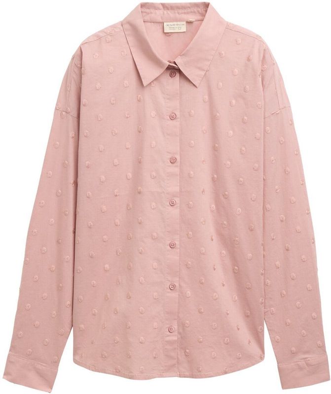 TOM TAILOR DENIM - Blouse - Rosa - Klassieke Blouse - Lange Mouw