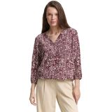 Blouse - Pofmouwen - Viscose - Losse Pasvorm - All-over Patroon