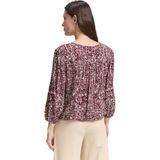 Blouse - Pofmouwen - Viscose - Losse Pasvorm - All-over Patroon