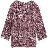 Blouse - Pofmouwen - Viscose - Losse Pasvorm - All-over Patroon