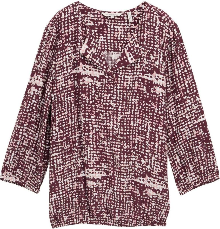 Blouse - Pofmouwen - Viscose - Losse Pasvorm - All-over Patroon