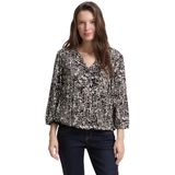 Blouse - Gevoerd - Viscose - All-over Patroon - Driekwart Mouw