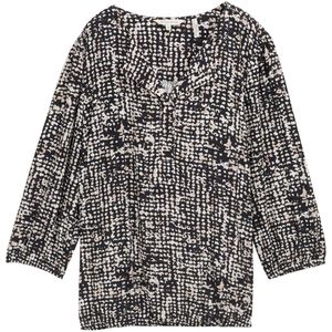 Blouse - Gevoerd - Viscose - All-over Patroon - Driekwart Mouw