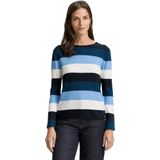 Tom Tailor - Gebreide Gestructureerde Gestreepte Trui