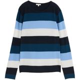 Tom Tailor - Gebreide Gestructureerde Gestreepte Trui