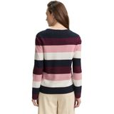 Tom Tailor - Gebreide Gestructureerde Gestreepte Trui