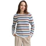 Tom Tailor - Regular Fit - Damespullover - Puur Katoen - All-over Motief