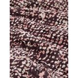 TOM TAILOR - Blouse - Rosa/Wijnrood/Wit - Wijde Blouse - Lange Mouw