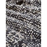 TOM TAILOR - Blouse - Camel/Navy/Wit - Wijde Blouse - Lange Mouw