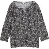 TOM TAILOR - Blouse - Camel/Navy/Wit - Wijde Blouse - Lange Mouw