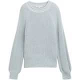 Tom Tailor Denim - Gebreide Trui - Silver Cloud Blue Melange - Met Breistructuur