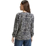 TOM TAILOR - Shirt - Beige - Henley Hals - Lange Mouw - Losse Pasvorm