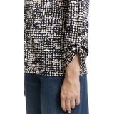 TOM TAILOR - Shirt - Beige - Henley Hals - Lange Mouw - Losse Pasvorm