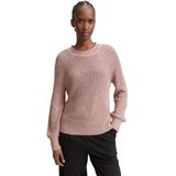 Tom Tailor Denim - Gebreide Trui - Antique Rose Melange - Met Breistructuur