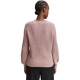 Tom Tailor Denim - Gebreide Trui - Antique Rose Melange - Met Breistructuur