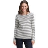 TOM TAILOR - Shirt - Donkerblauw/Wit - Gestreept - Lange Mouw