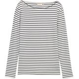 TOM TAILOR - Shirt - Donkerblauw/Wit - Gestreept - Lange Mouw