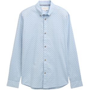 Light Blue - Overhemd - Minimal Design - Button-Downkraag - Gestreept Patroon