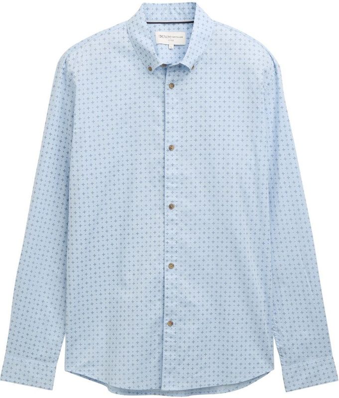 Light Blue - Overhemd - Minimal Design - Button-Downkraag - Gestreept Patroon