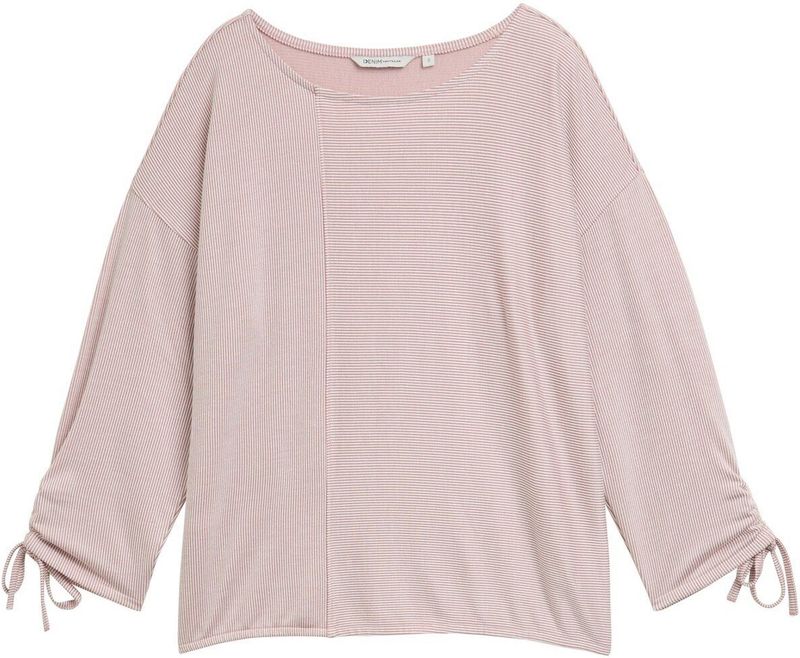 Tom Tailor - Structured Stripe - T-shirt - Losvallend - Lange Mouwen