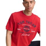 TOM TAILOR - 12830 - T-shirt - Samba Red - Katoen