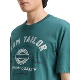 Tom Tailor - T-shirt - Jasper green - Met Grote Logo-frontprint