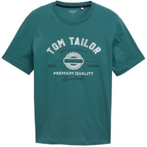 Tom Tailor - T-shirt - Jasper green - Met Grote Logo-frontprint