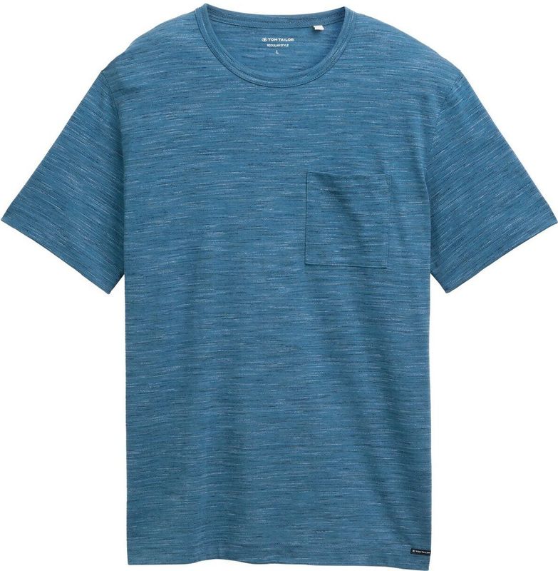 TOM TAILOR - Shirt - Opaal - Pastelblauw - Zwart