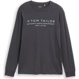 TOM TAILOR - Trui - Donkergrijs - Knitwear - Normale Pasvorm