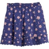 TOM TAILOR - A-lijn Rok - Donkerblauw - Bloemenprint - Katoen