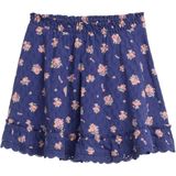 TOM TAILOR - A-lijn Rok - Donkerblauw - Bloemenprint - Katoen