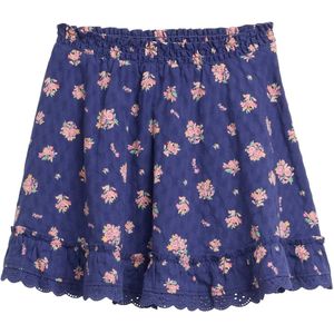 TOM TAILOR - A-lijn Rok - Donkerblauw - Bloemenprint - Katoen