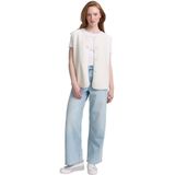 Jeans - Clean Bleached Blue Denim - Hoog Taillehoogte - Riemlussen - Steekzakken