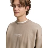 TOM TAILOR DENIM - Sweatshirt - Greige/Wit