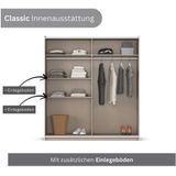 rauch Schwebetürenschrank Kleiderschrank Garderobe TOPSELLER AURELIO mit 3 Ausstattungsvarianten 3 verschiedene Ausstattungsvarianten Griffe aus Metall MADE IN GERMANY