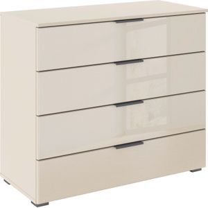rauch Schubkastenkommode "Sideboard Schubladenkommode Schubladenkommode AGORDO mit Glasfront", (in zwei Griff-Farben), Breite 93 cm mit 4 großen Schubladen für viel Stauraum MADE IN GERMANY