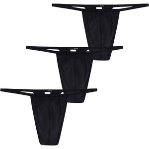 Hom - Plumes - G-string - Zwart - 3-pack