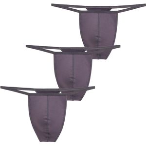 HOM - Plume - G-string - Antraciet - 3-pack