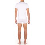 HOM - Shirt - Wit - 2 Pack - Kwartmouw - V-hals
