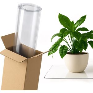 PVC transparante bureauonderlegger, ronde rand, antislip tafelonderlegger, gemakkelijk schoon te maken bureaumat voor thuiskantoor, duurzame waterdichte tafelbeschermer cover mat