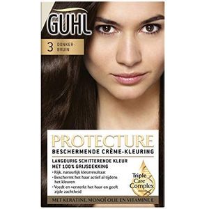 Guhl Protecture Beschermende Crème-Haarkleuring 3 Donkerbruin - 2x50 Milliliter