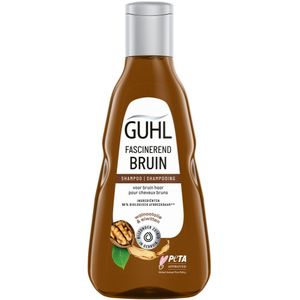 Guhl Fascinerend Bruin Shampoo Met Kuikui-noot Olie - Voor Natuurlijk of Gekleurd Bruin Haar - 250 Milliliter