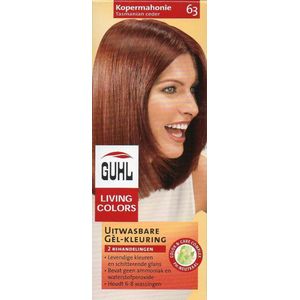 Guhl Living Colors Uitwasbare Gel-Kleuring Haarverf Kopermahonie 63