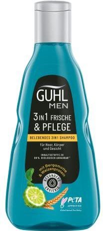 Guhl Men 3-in-1 Fresh & Care Shampoo - Inhoud: 250 ml - Voor haar, lichaam en gezicht - haartype: normaal
