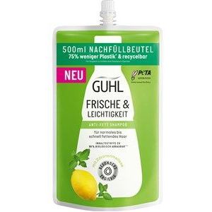 Guhl Frisse & lichtheid anti-vet shampoo - verpakking van 4-4 x 250 ml - haartype: vettig, normaal