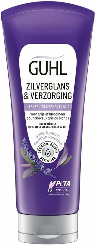 Guhl Zilverglans & Verzorging Anti-Geel Haarmasker - 4x200 ml - Voordeelverpakking
