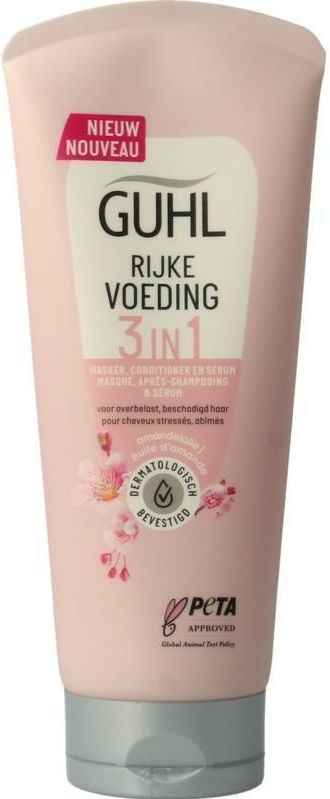 Guhl - Rijke Voeding 3-in-1 - Haarmasker - Met Amandelolie en Kersenbloesem - Conditioner, Masker & Serum