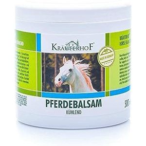 Kräuterhof® Paardenbalsem verkoelend (500 ml) – verkoelende massagegel voor vermoeide spieren en gewrichten met aangenaam verkoelende werking, voor verzorging bij spierpijn, rugspanning en