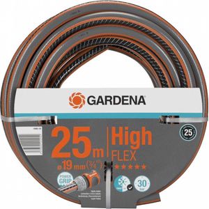 GARDENA Textielslang Liano set 10 m: flexibele en robuuste tuinslang van textielweefsel, ideaal voor balkon en terras, geen knikken of verdraaien, zwart/antraciet/oranje (18425-20